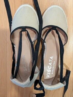 Viscata Beige Espadrille Lace-Up